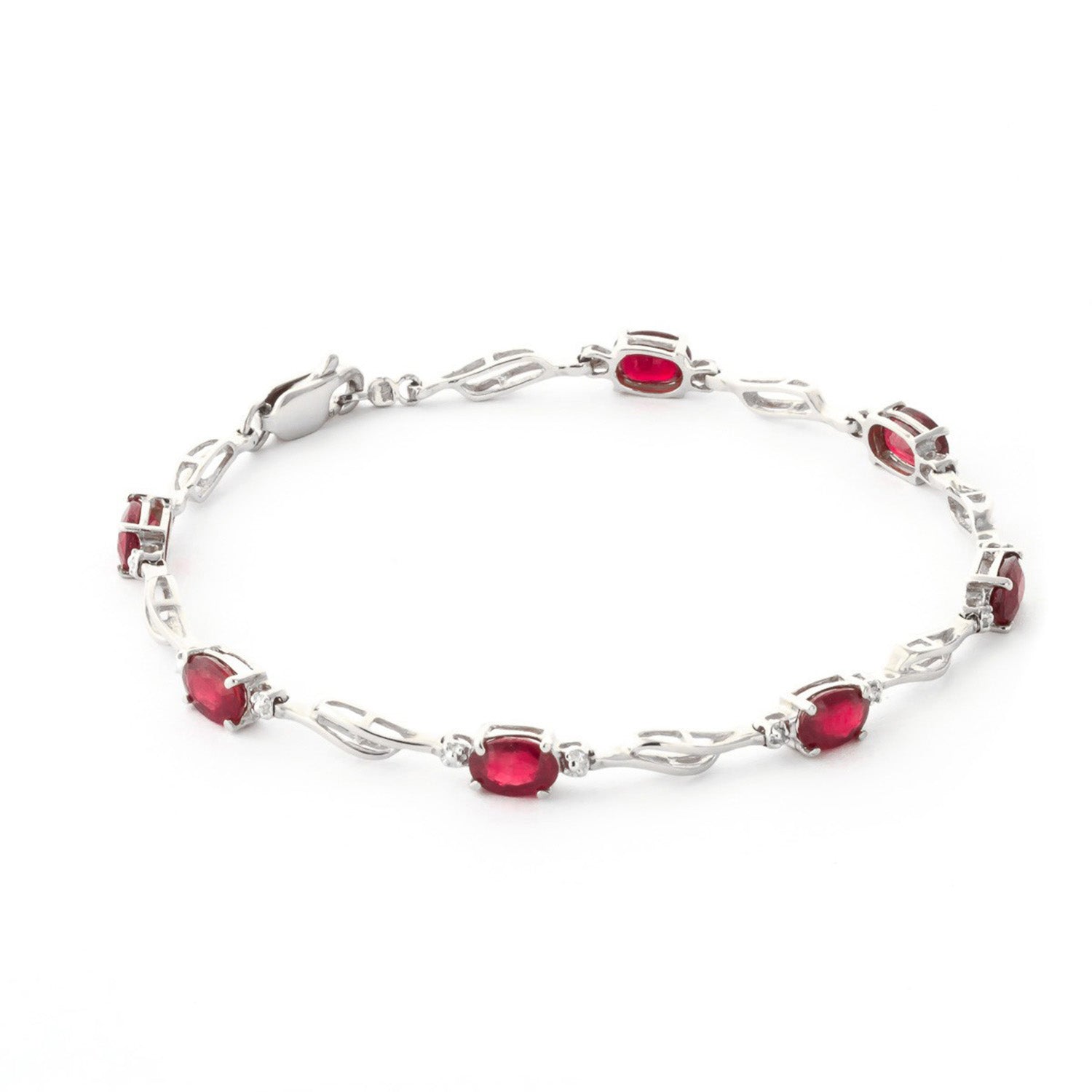 Shimmering Array Ruby and Diamond Bracelet