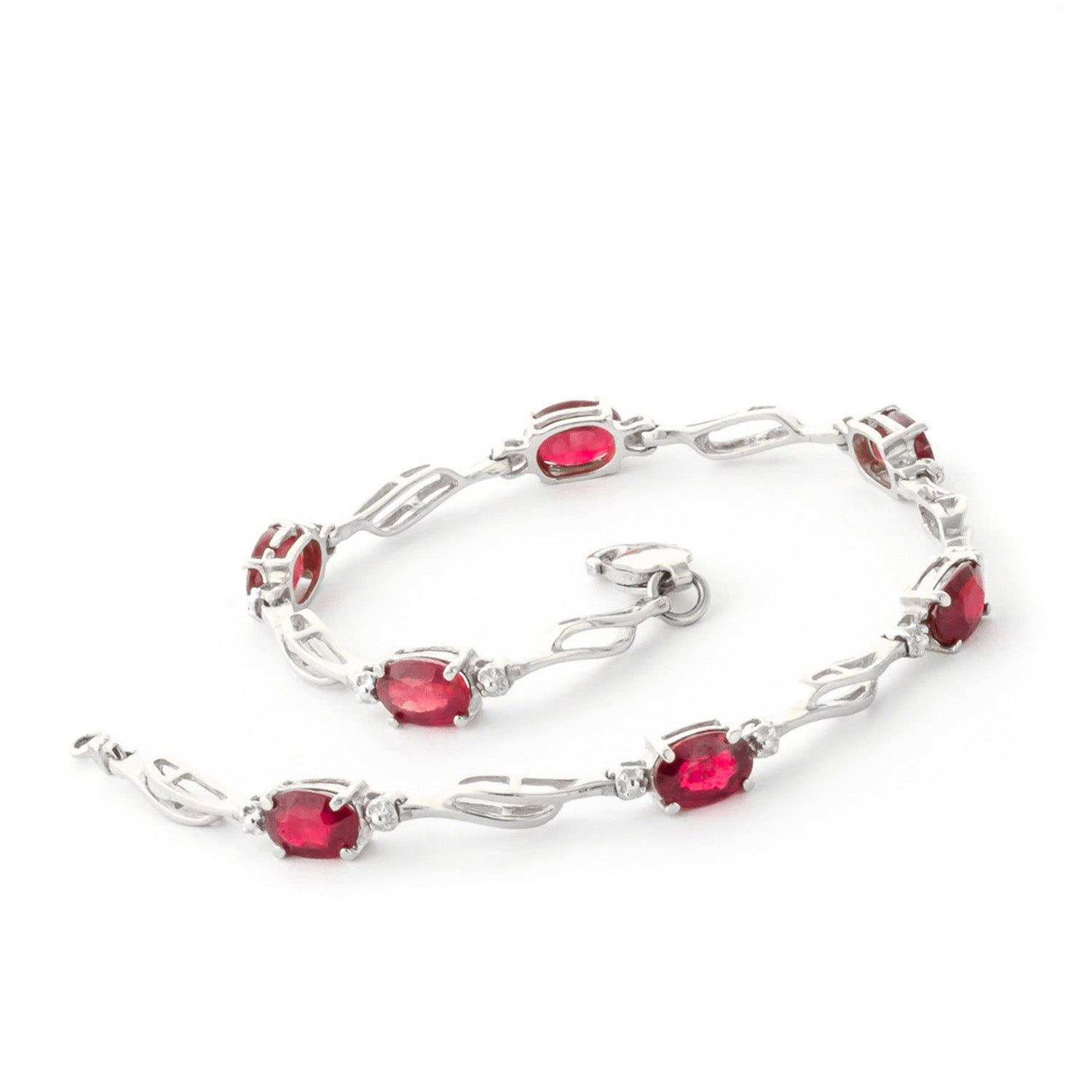 Shimmering Array Ruby and Diamond Bracelet