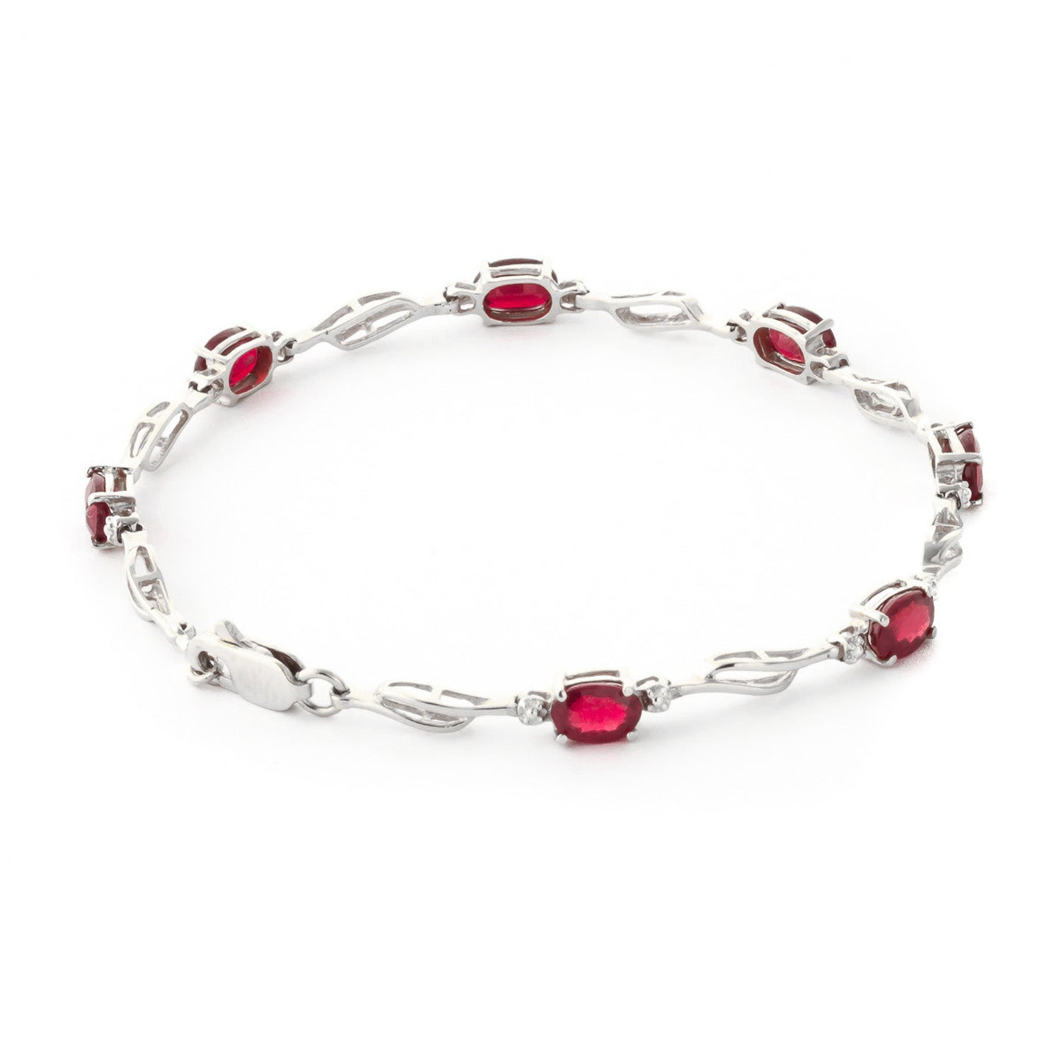 Shimmering Array Ruby and Diamond Bracelet