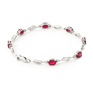 Shimmering Array Ruby and Diamond Bracelet