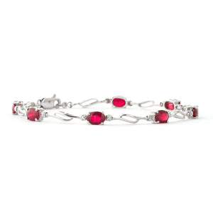 Shimmering Array Ruby and Diamond Bracelet
