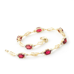 Shimmering Array Ruby and Diamond Bracelet