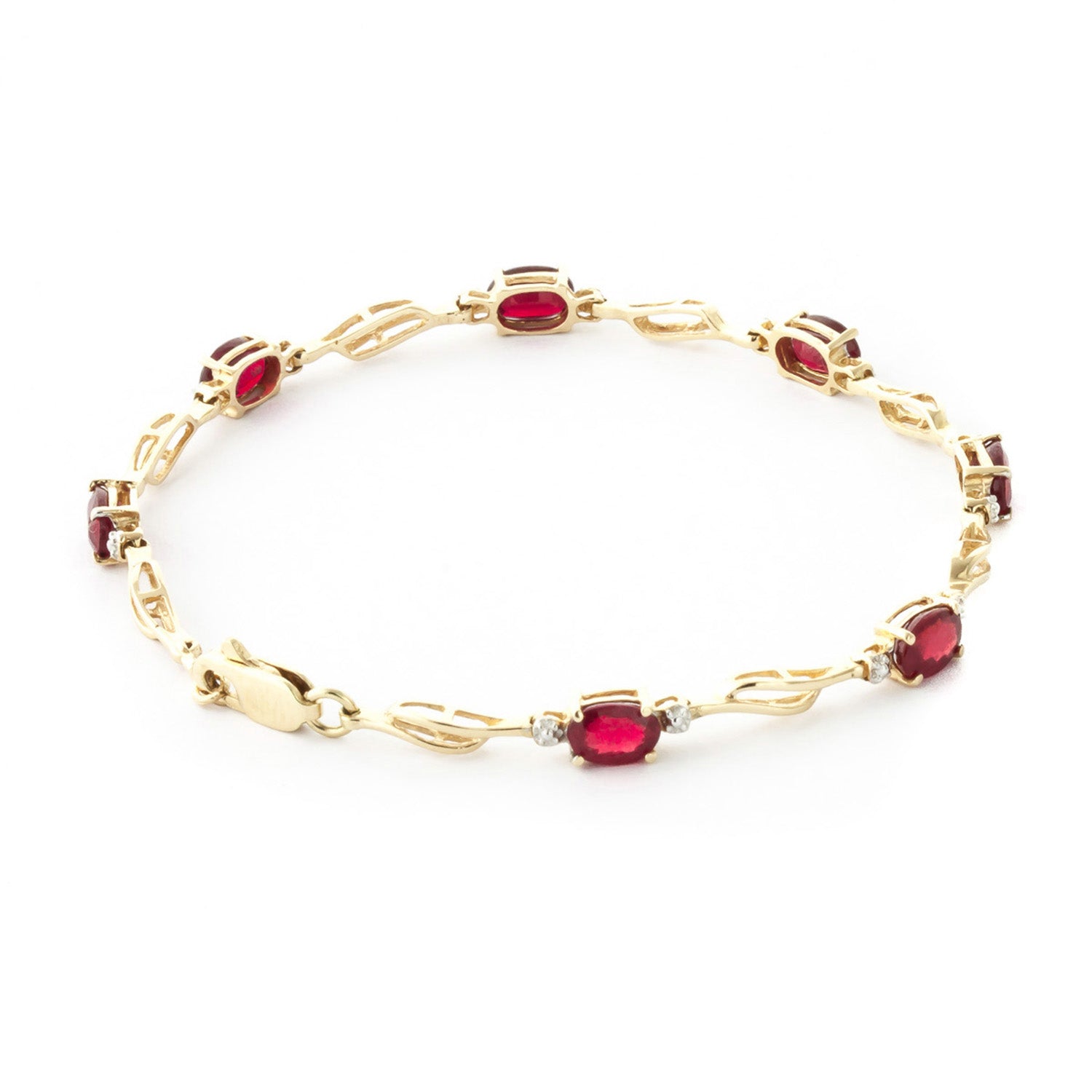 Shimmering Array Ruby and Diamond Bracelet