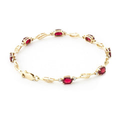 Shimmering Array Ruby and Diamond Bracelet
