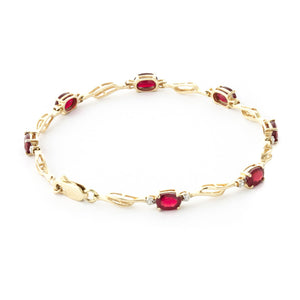 Shimmering Array Ruby and Diamond Bracelet
