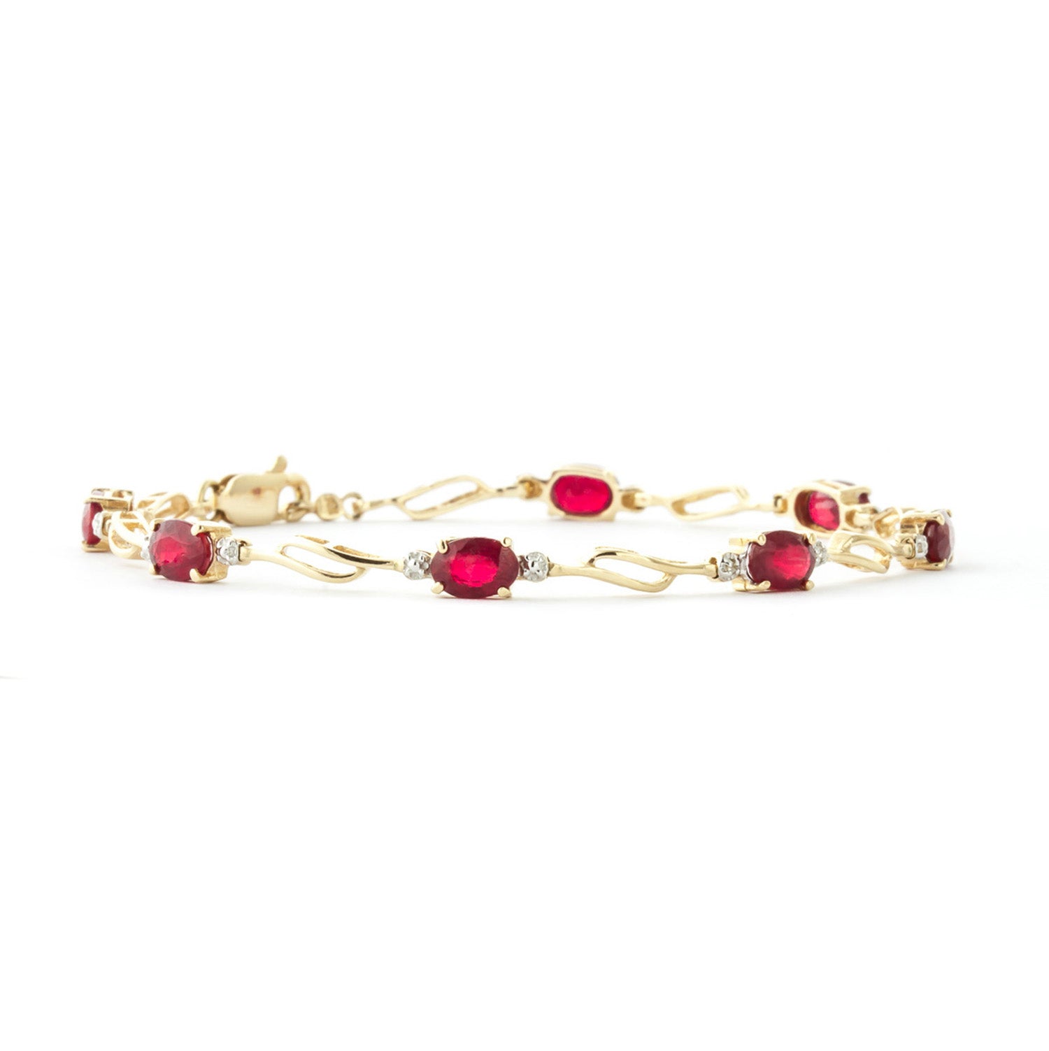 Shimmering Array Ruby and Diamond Bracelet