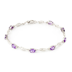 Shimmering Array Amethyst and Diamond Bracelet