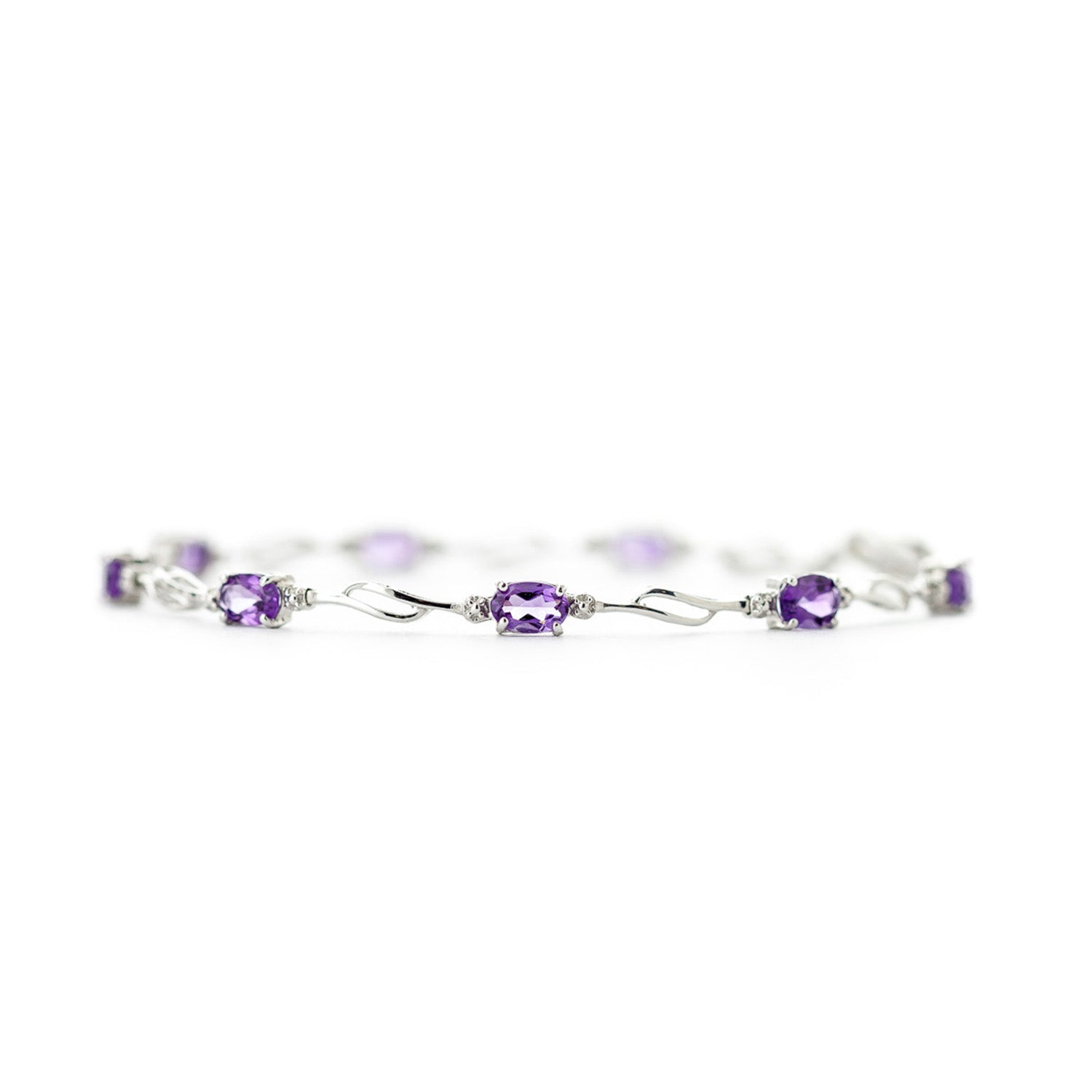 Shimmering Array Amethyst and Diamond Bracelet