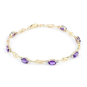 Shimmering Array Amethyst and Diamond Bracelet