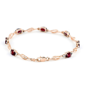 Shimmering Array Garnet and Diamond Bracelet