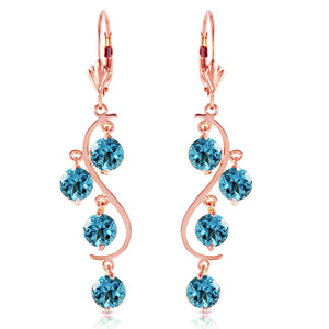 Radiant Drops Blue Topaz Leverback Earrings