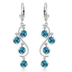 Radiant Drops Blue Topaz Leverback Earrings