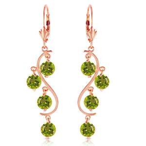 Radiant Drops Peridot Leverback Earrings