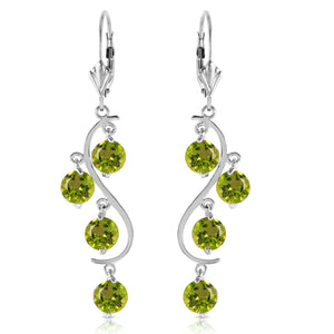 Radiant Drops Peridot Leverback Earrings