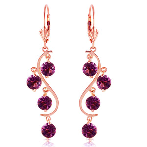 Radiant Drops Amethyst Leverback Earrings