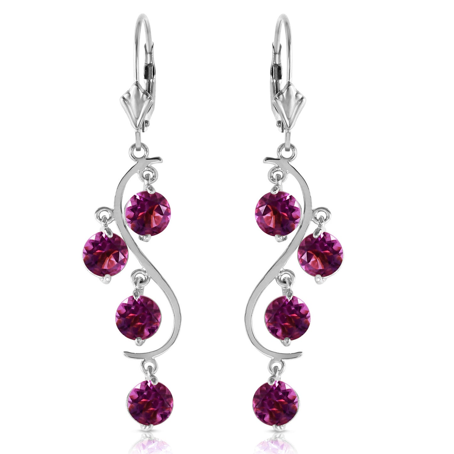 Whispering Tiers Amethyst Earrings