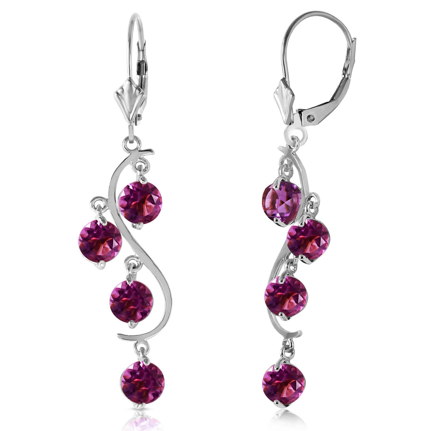Whispering Tiers Amethyst Earrings