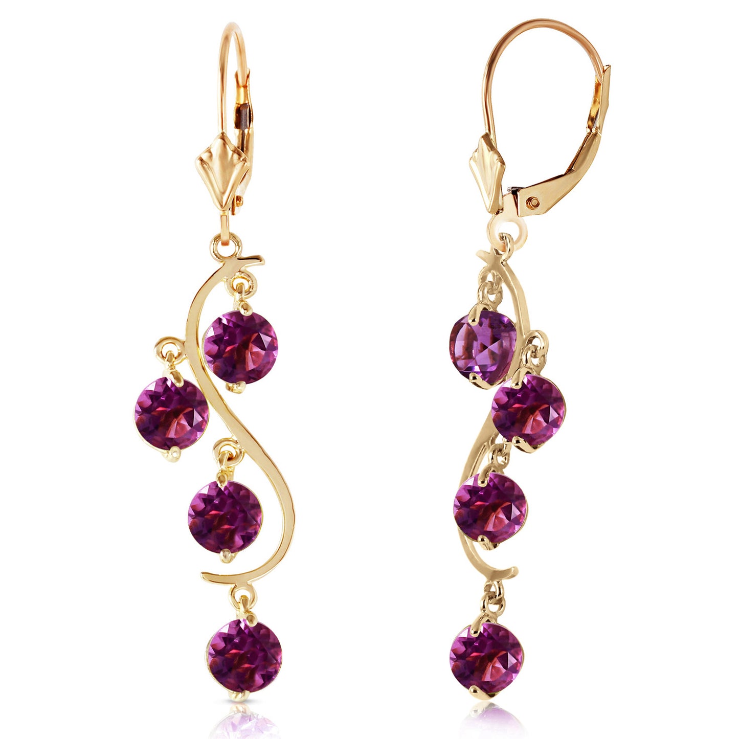 Whispering Tiers Amethyst Earrings