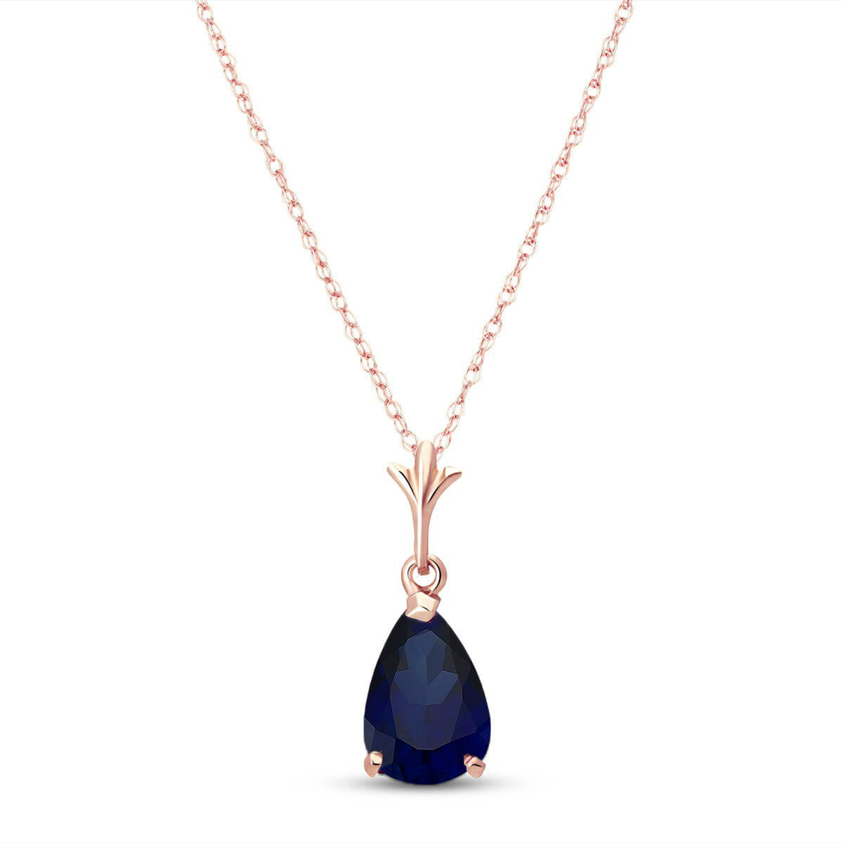 Gentle Droplet Sapphire Necklace