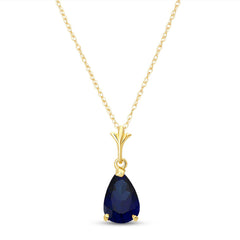 Gentle Droplet Sapphire Necklace