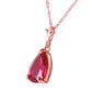 Gentle Droplet Ruby Necklace