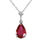 Gentle Droplet Ruby Necklace