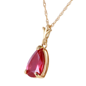 Gentle Droplet Ruby Necklace