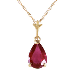 Gentle Droplet Ruby Necklace