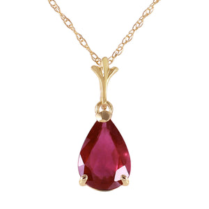 Gentle Droplet Ruby Necklace