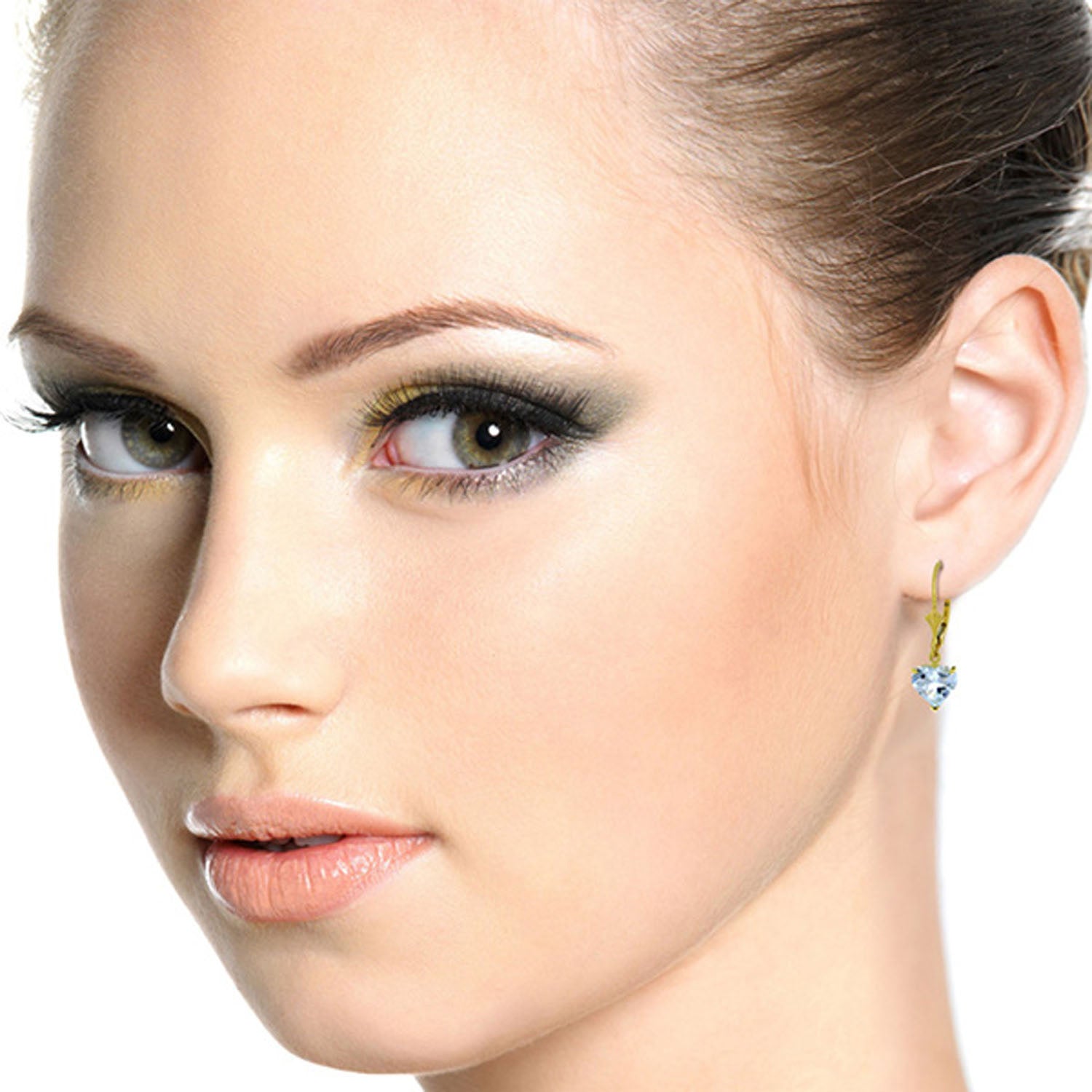 Eternal Love Aquamarine Leverback Earrings