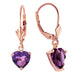 Eternal Love Amethyst Leverback Earrings