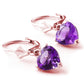 Eternal Love Amethyst Leverback Earrings