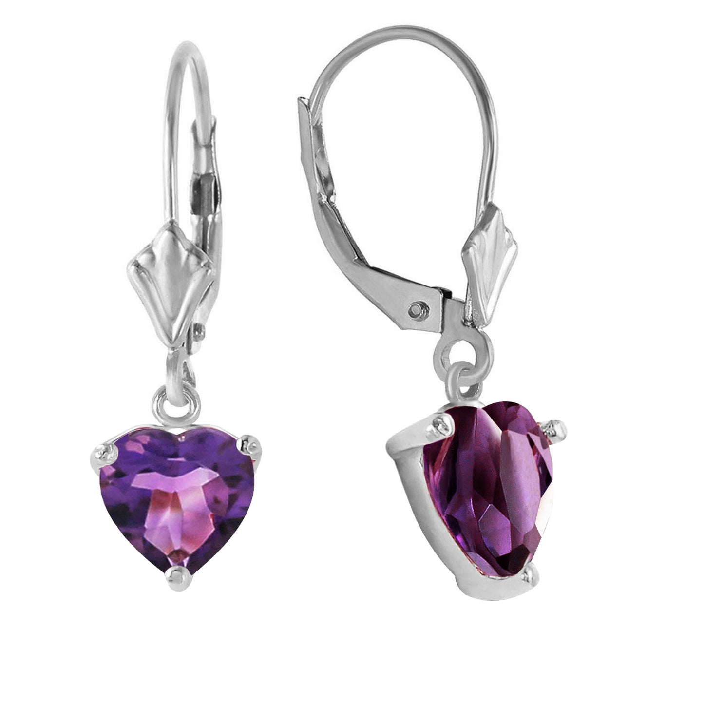 Eternal Love Amethyst Leverback Earrings