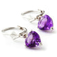 Eternal Love Amethyst Leverback Earrings