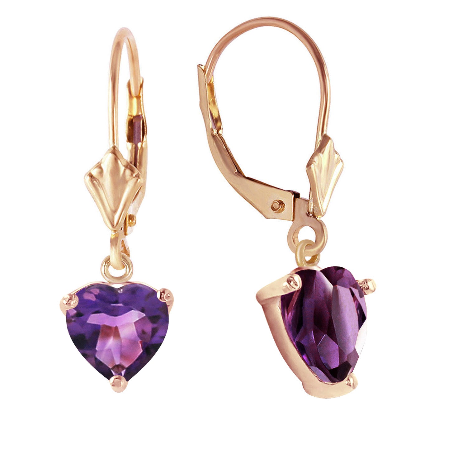 Eternal Love Amethyst Leverback Earrings