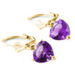 Eternal Love Amethyst Leverback Earrings