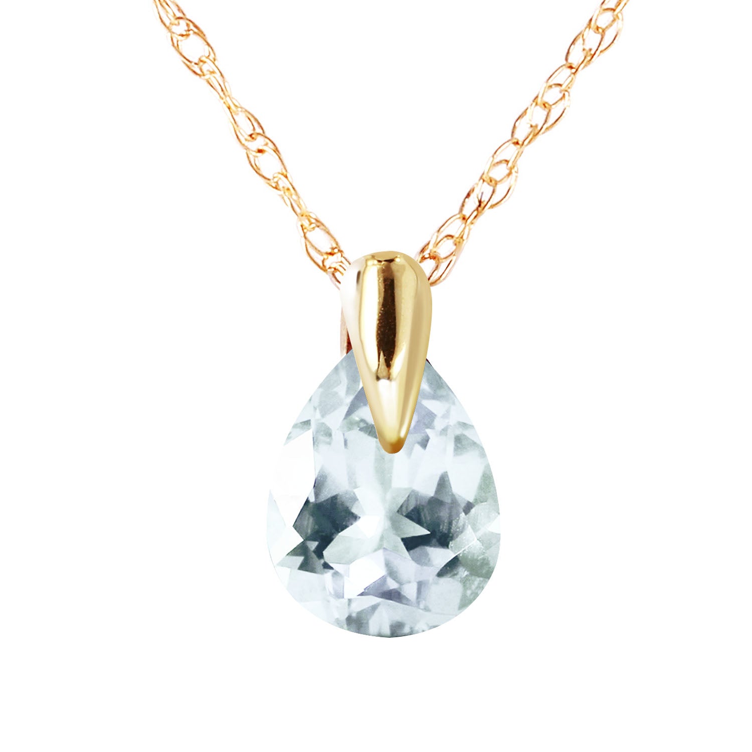 Hidden Light Aquamarine Necklace