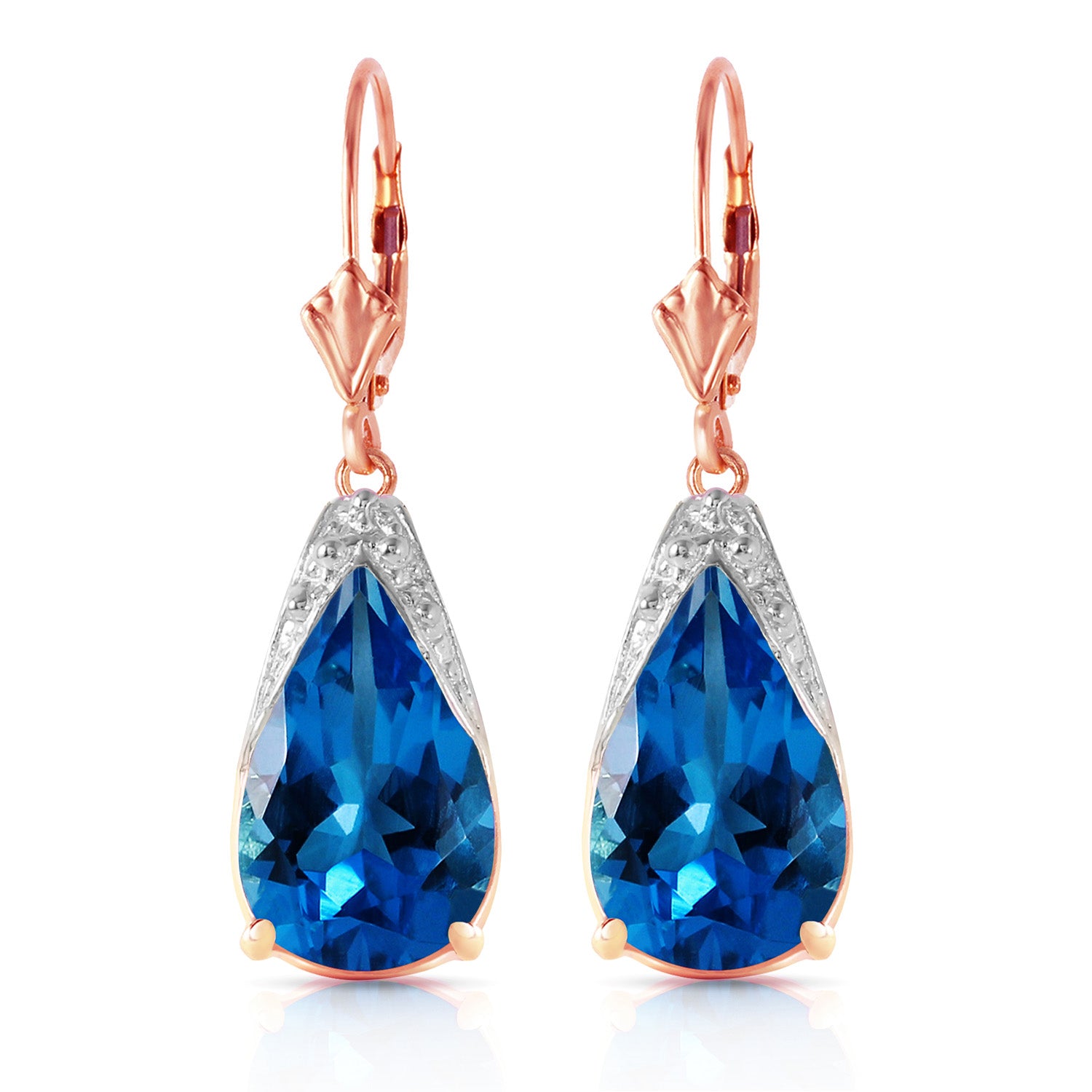 Moonlit Serenity Blue Topaz Earrings