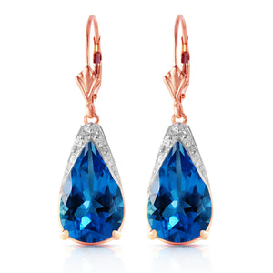 Moonlit Serenity Blue Topaz Earrings
