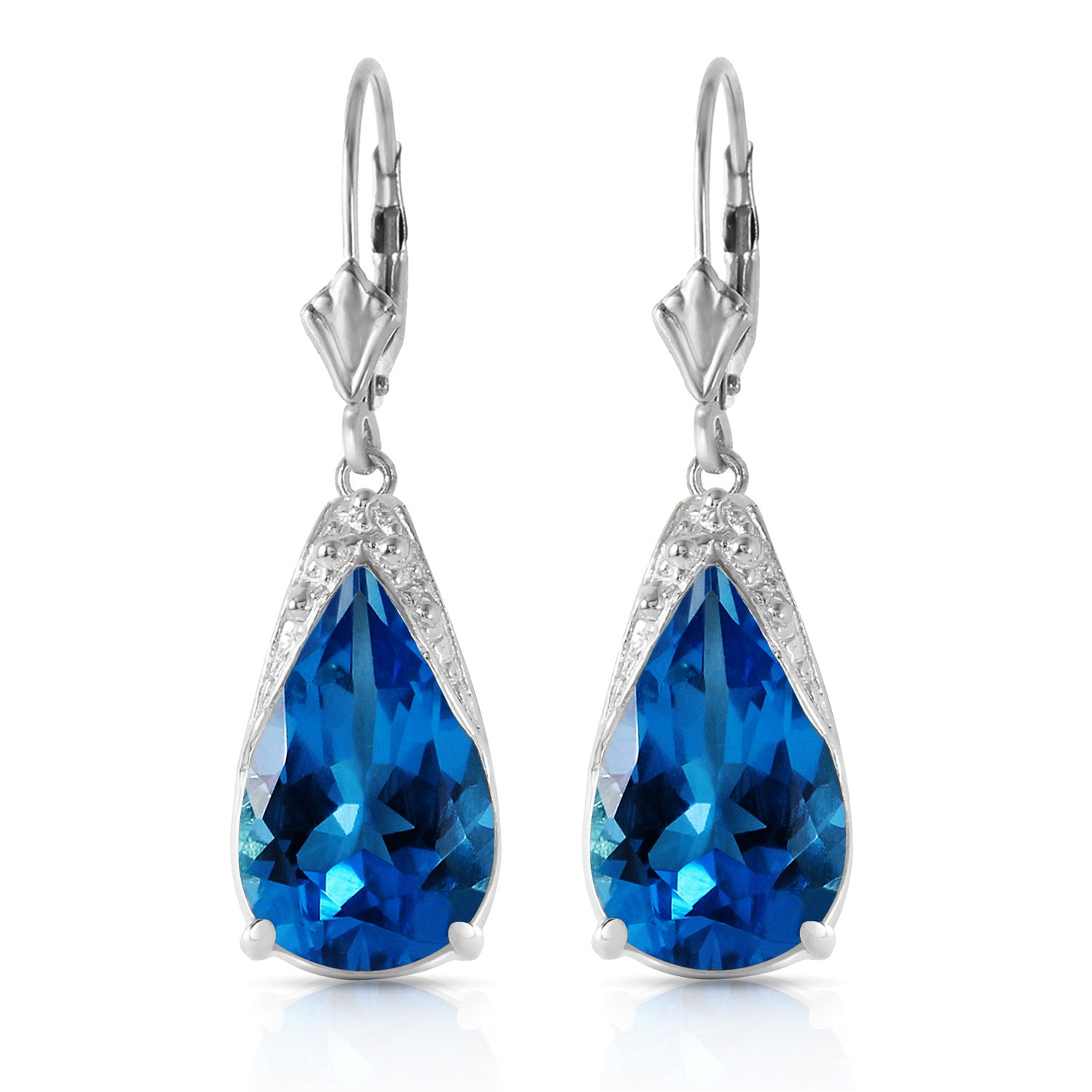 Moonlit Serenity Blue Topaz Earrings