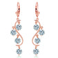 Radiant Drops Aquamarine Leverback Earrings