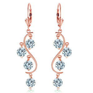 Radiant Drops Aquamarine Leverback Earrings