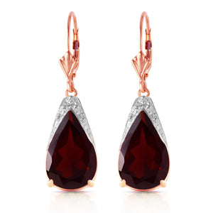 Moonlit Serenity Garnet Earrings