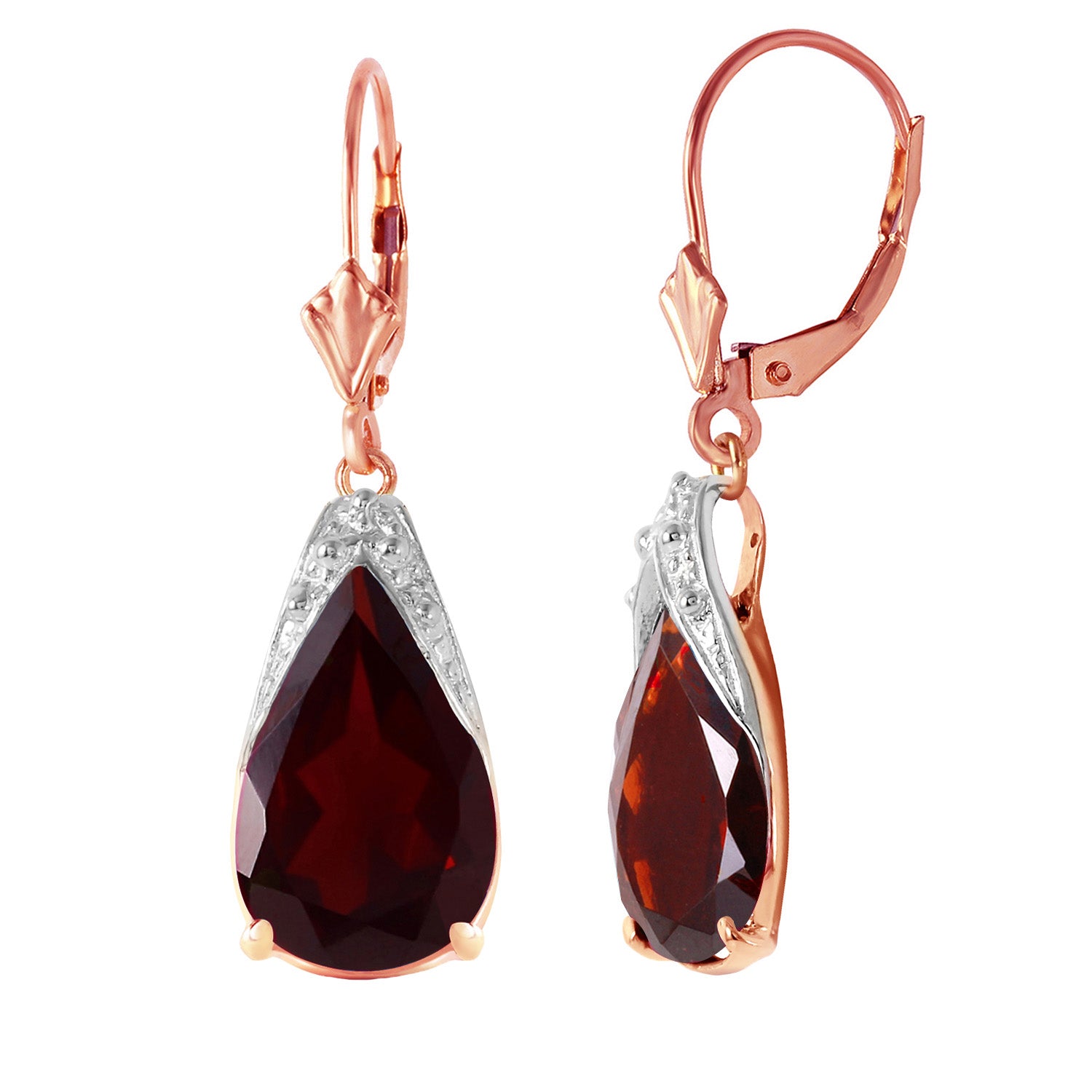 Moonlit Serenity Garnet Earrings