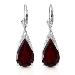 Moonlit Serenity Garnet Earrings