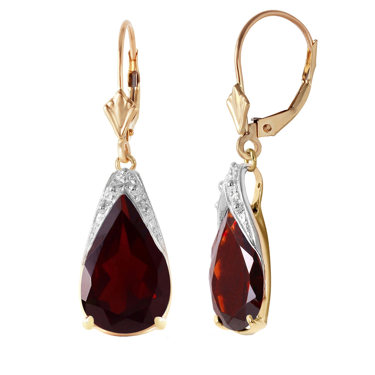 Moonlit Serenity Garnet Earrings