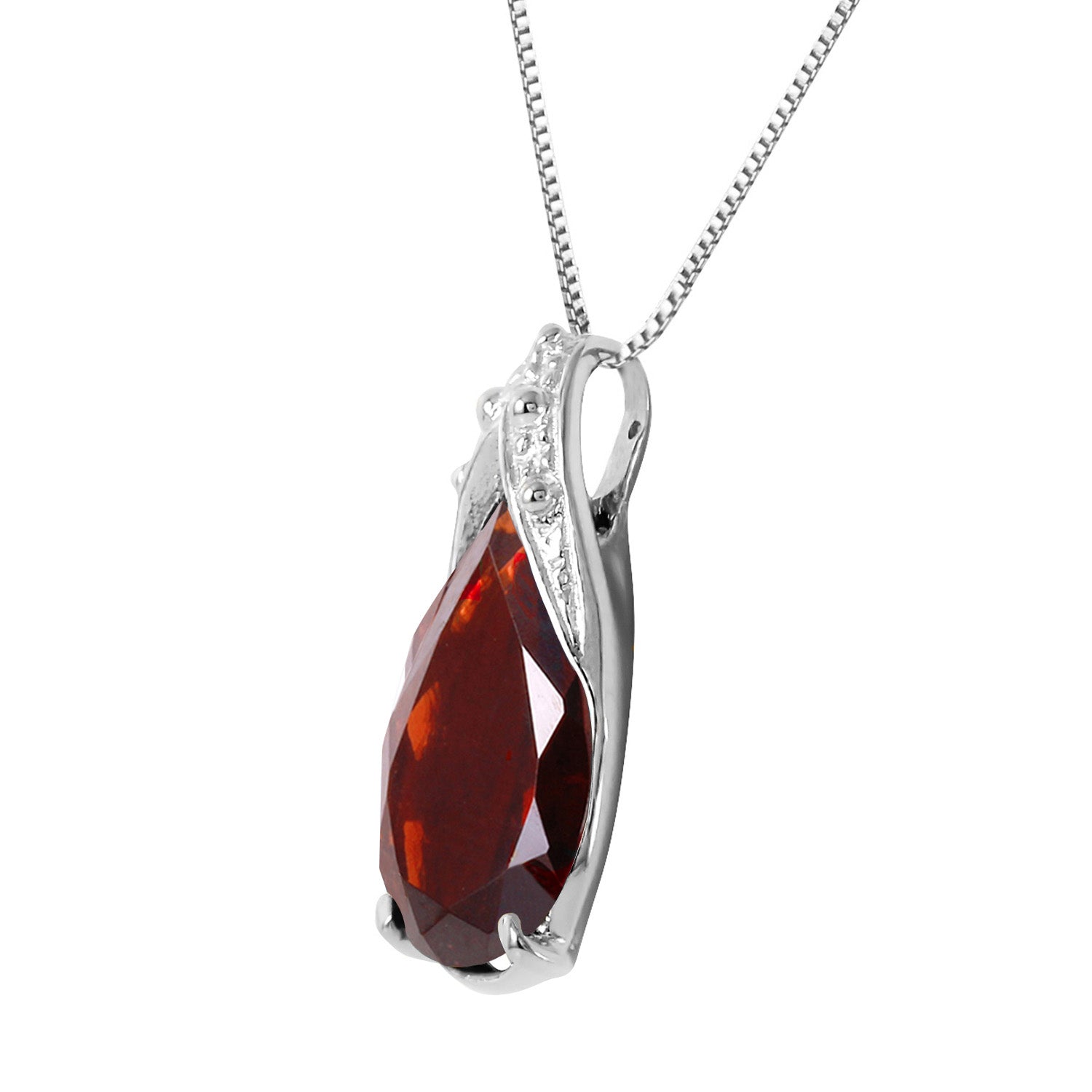 Moonlit Serenity Garnet Chain