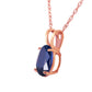 Sleek Oval Sapphire Necklace