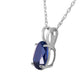 Sleek Oval Sapphire Necklace