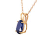 Sleek Oval Sapphire Necklace
